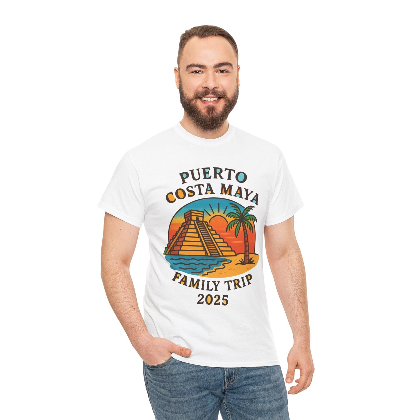 Family Trip Unisex Tee by Alex Rock Tattoos - Pueblo Costa Maya Design