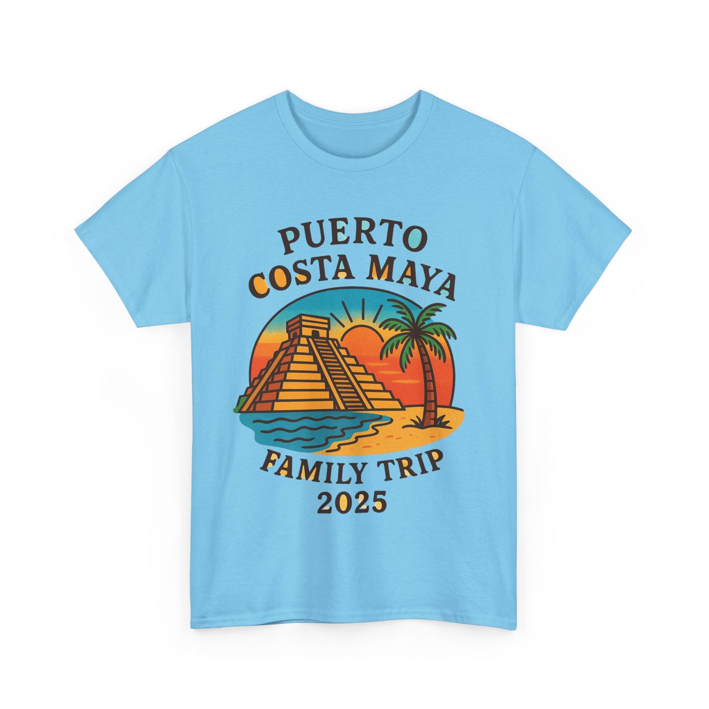 Family Trip Unisex Tee by Alex Rock Tattoos - Pueblo Costa Maya Design