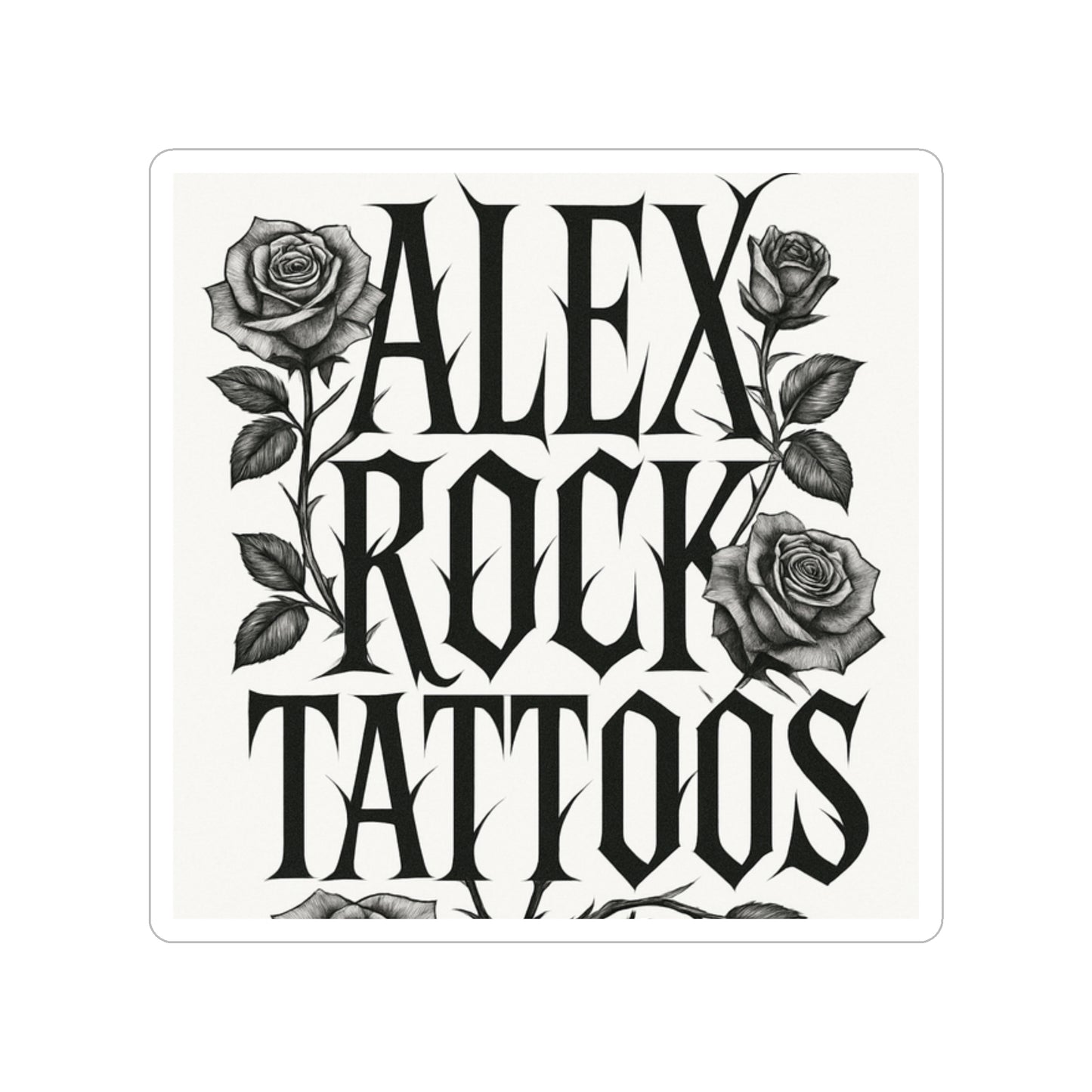 Die-Cut Transparent Outdoor Sticker - Alex Rock Tattoos Design
