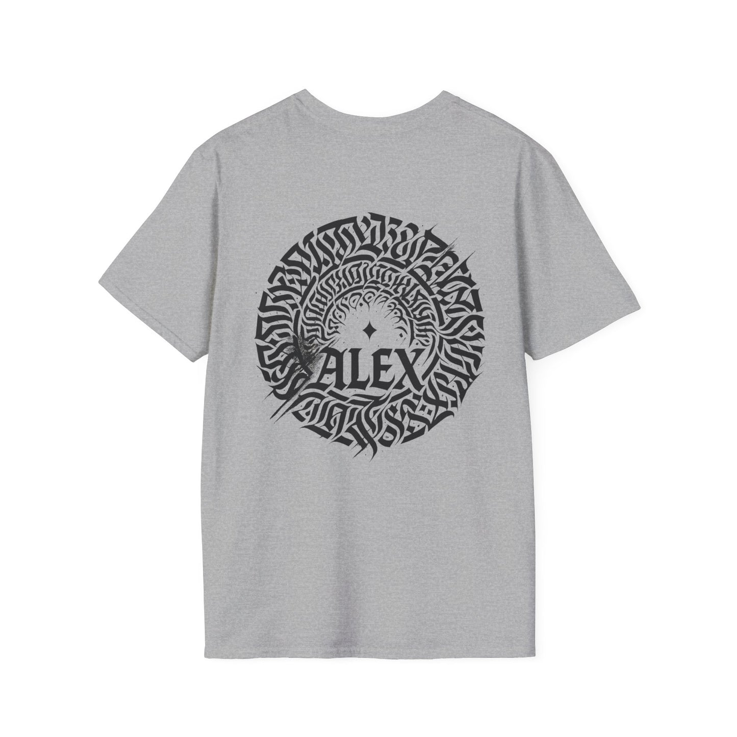 Custom Unisex Softstyle T-Shirt with Unique Abstract Design | Personalized Gift for Art Lovers, Modern Fashion, Graphic Tee, Festival Attire