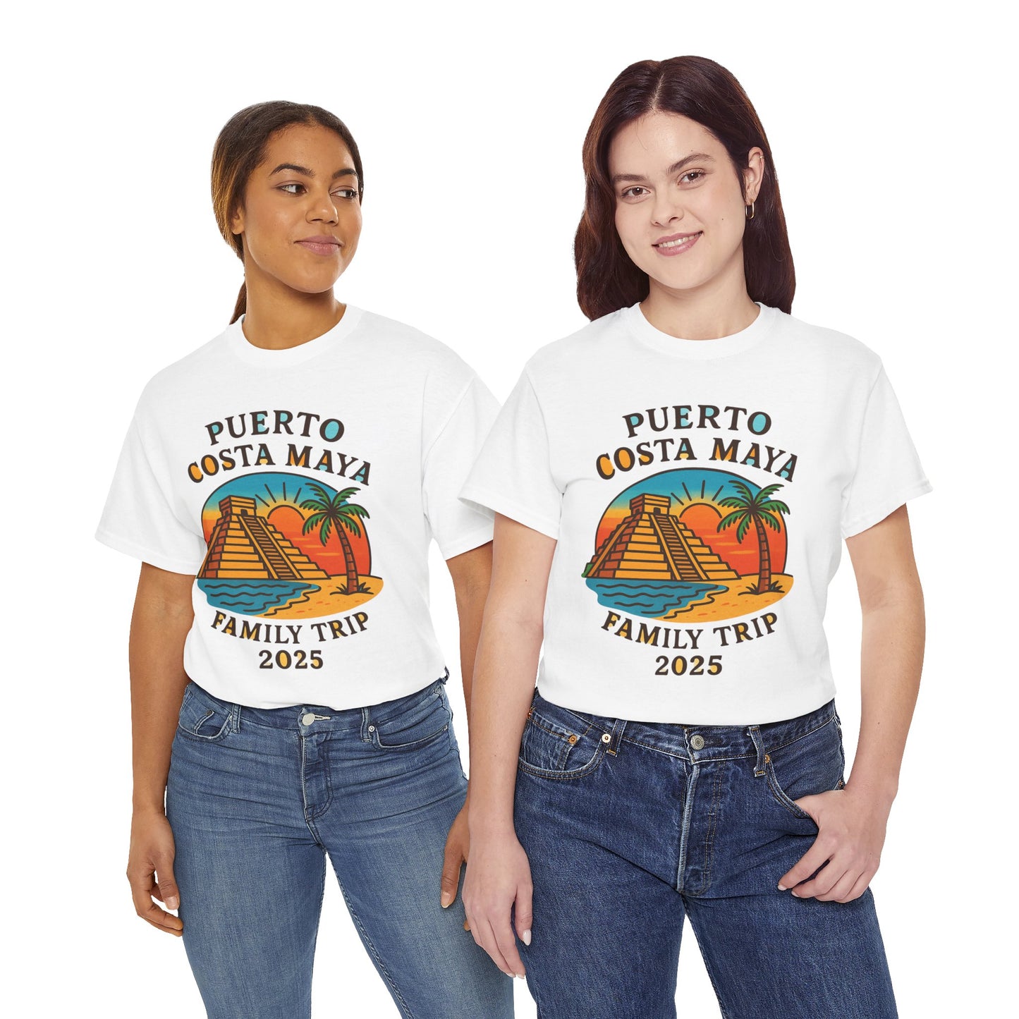 Family Trip Unisex Tee by Alex Rock Tattoos - Pueblo Costa Maya Design