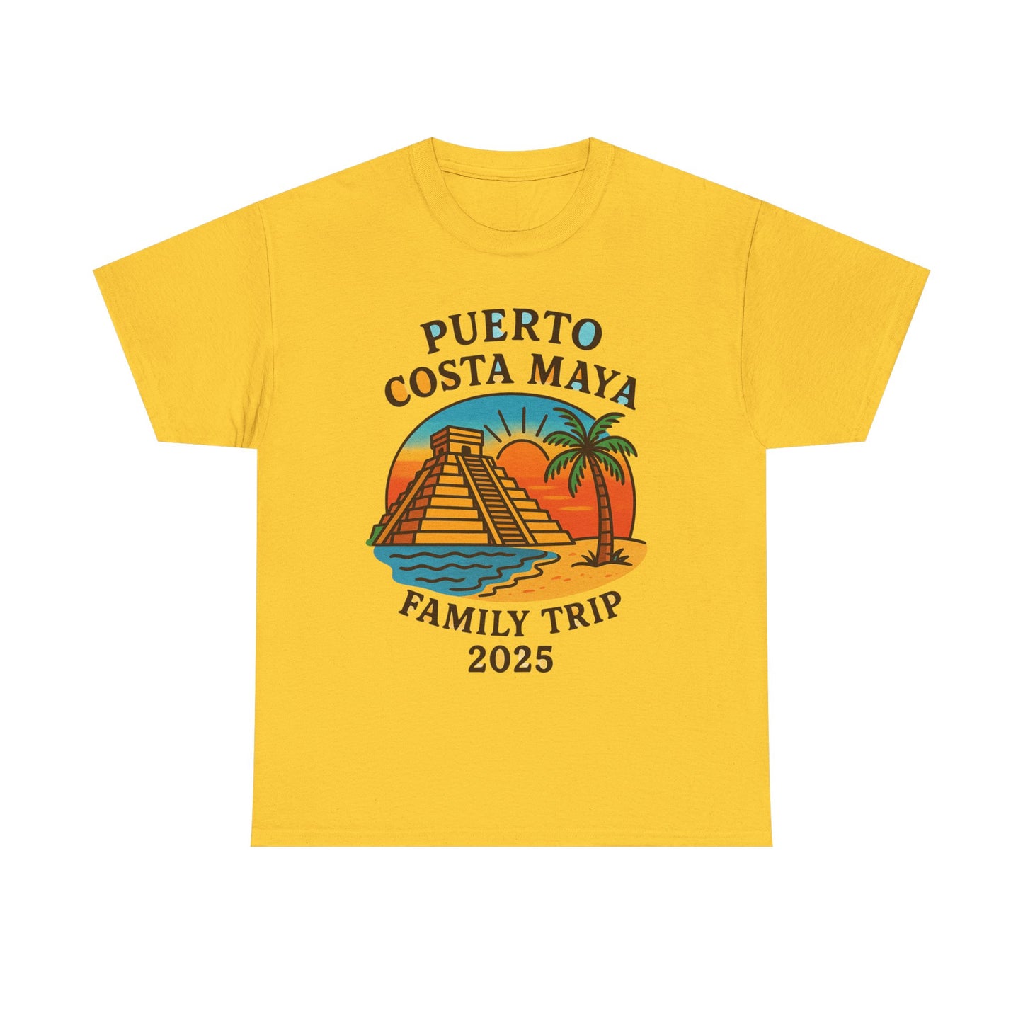 Family Trip Unisex Tee by Alex Rock Tattoos - Pueblo Costa Maya Design