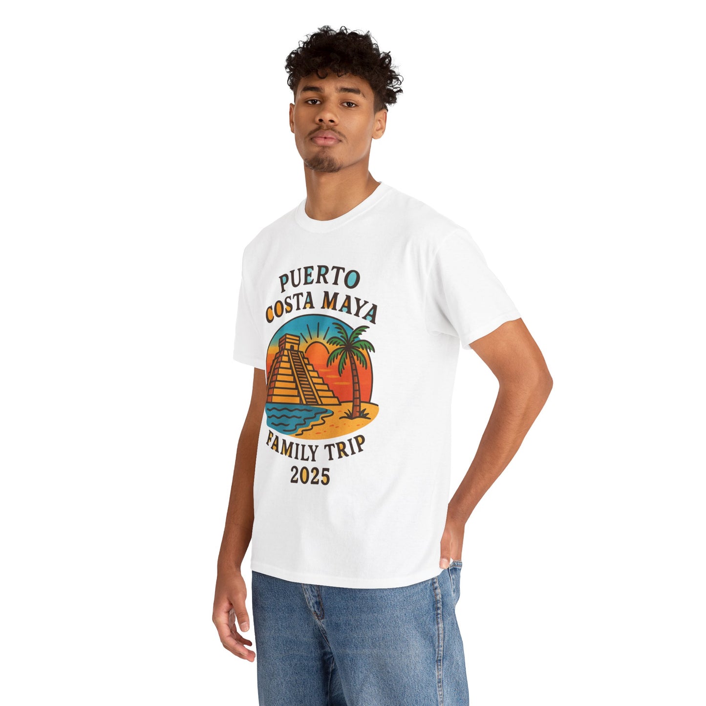 Family Trip Unisex Tee by Alex Rock Tattoos - Pueblo Costa Maya Design