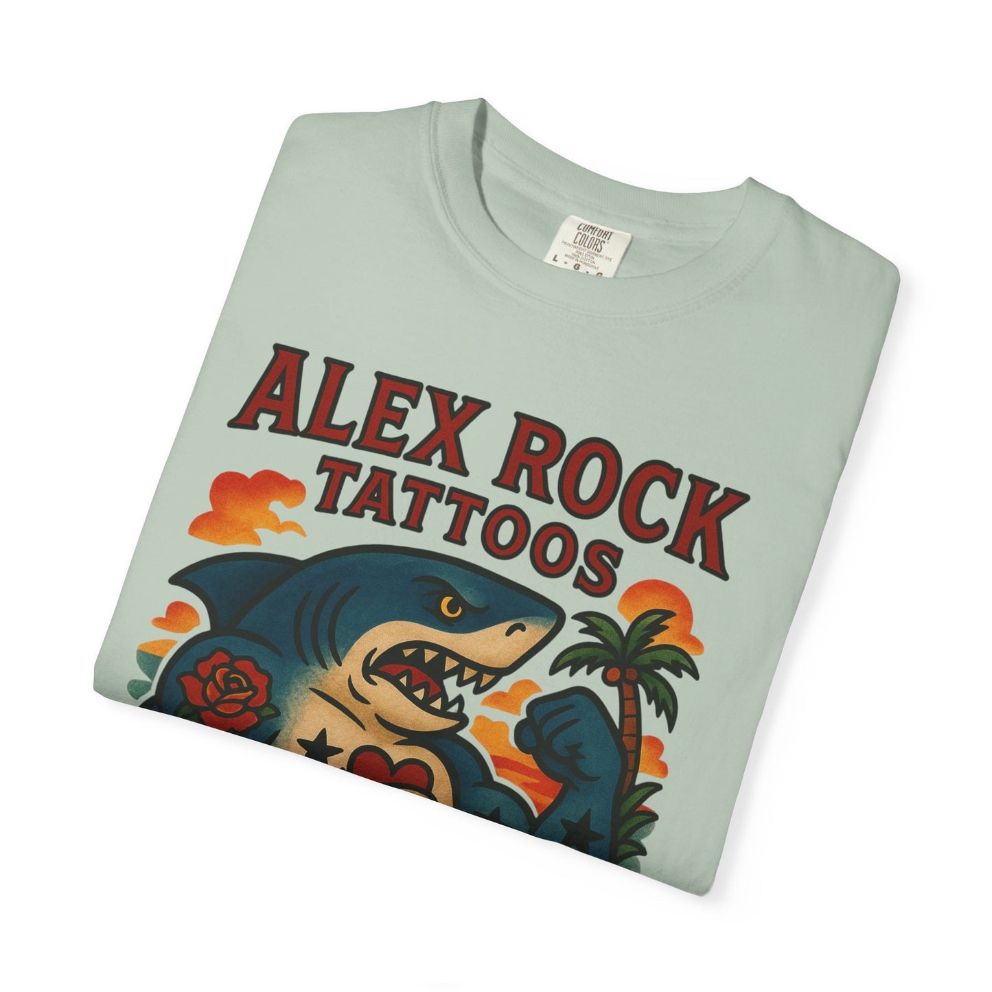 T-Shirt Alex Tattoos Coco Kay 2025 Shark Unisex Garment-Dyed