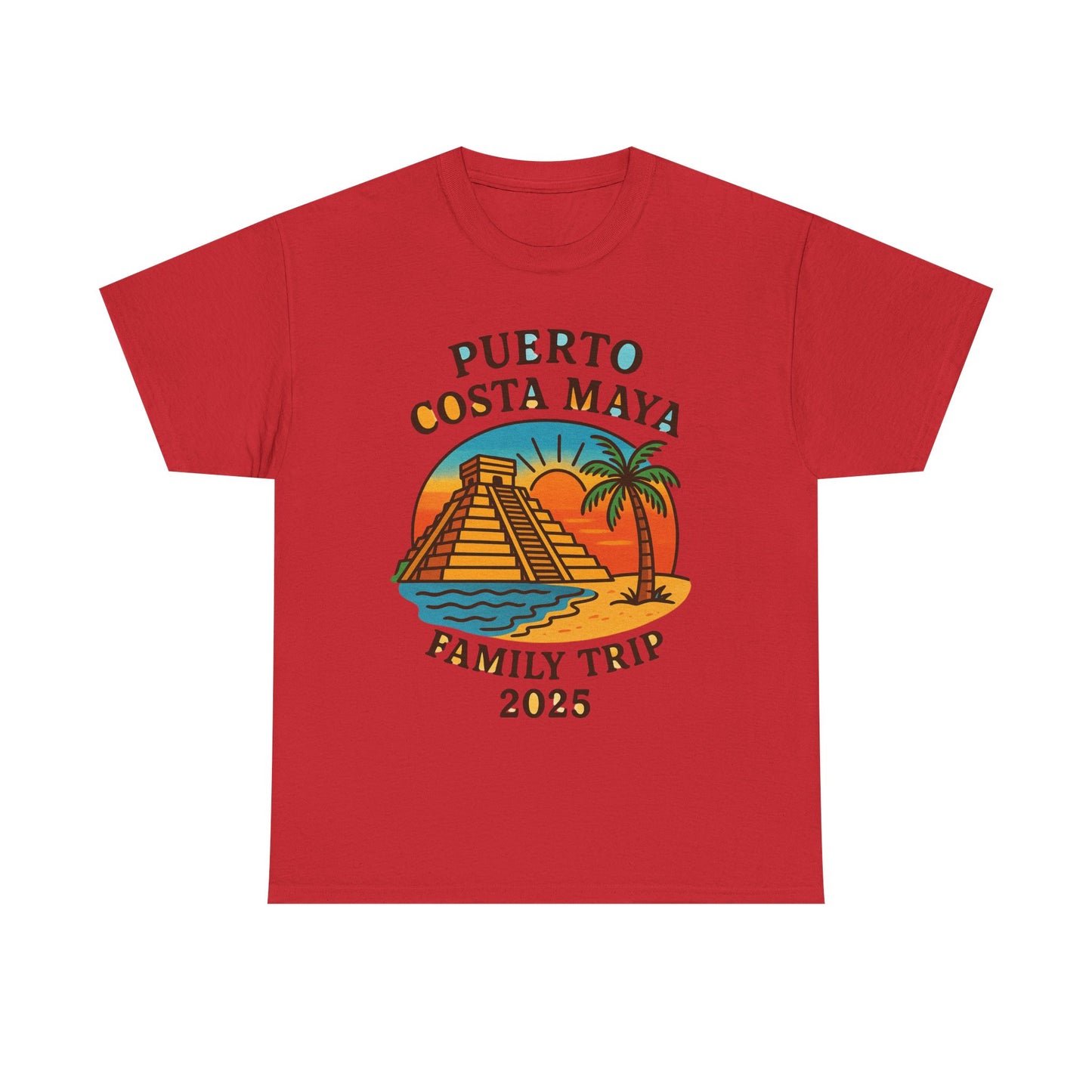 Family Trip Unisex Tee by Alex Rock Tattoos - Pueblo Costa Maya Design