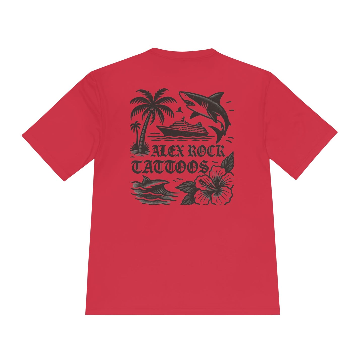 T-Shirt - Alex Rock Tattoo Design Kraqken with a Skull Moisture Wicking Unisex Tee