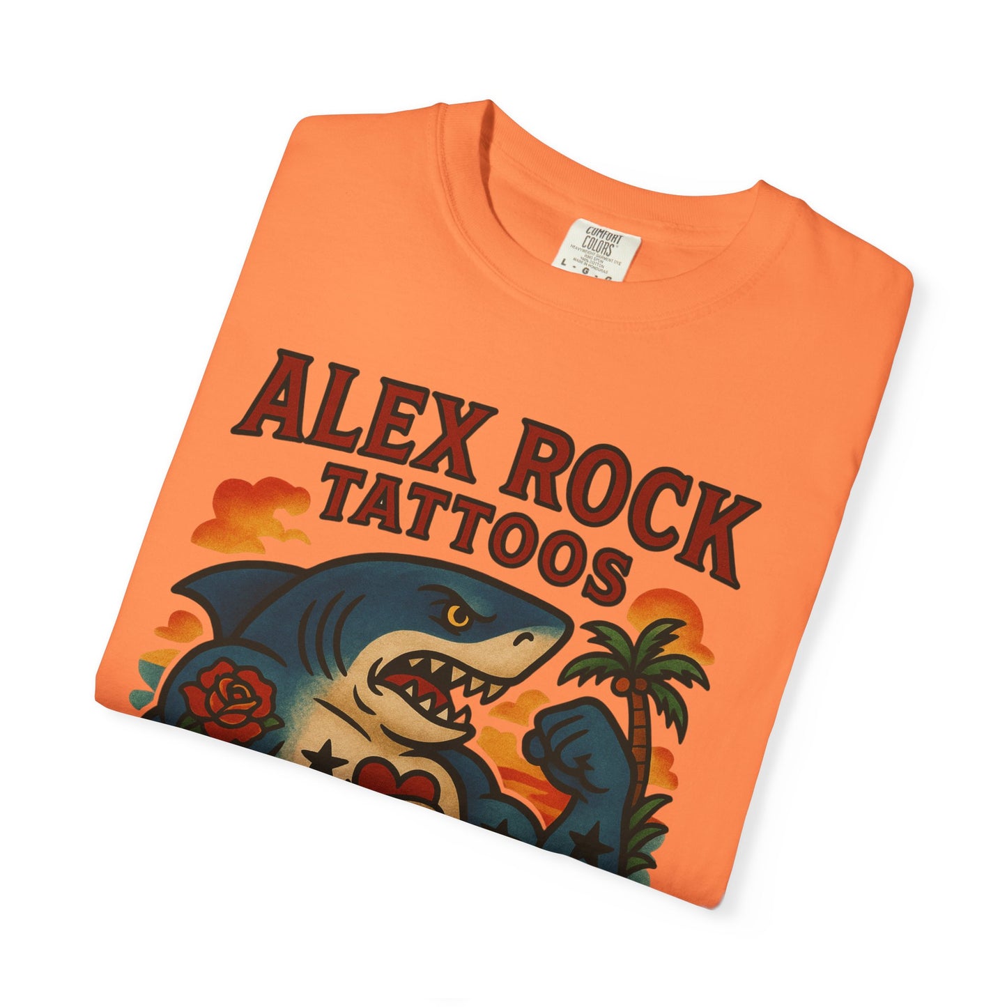 T-Shirt Alex Tattoos Coco Kay 2025 Shark Unisex Garment-Dyed