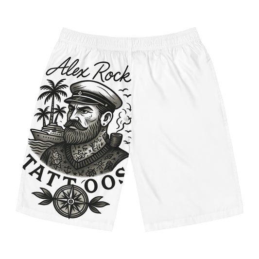 Board Shorts - Tattoo Captain Design by Alex Rock Tattoos
