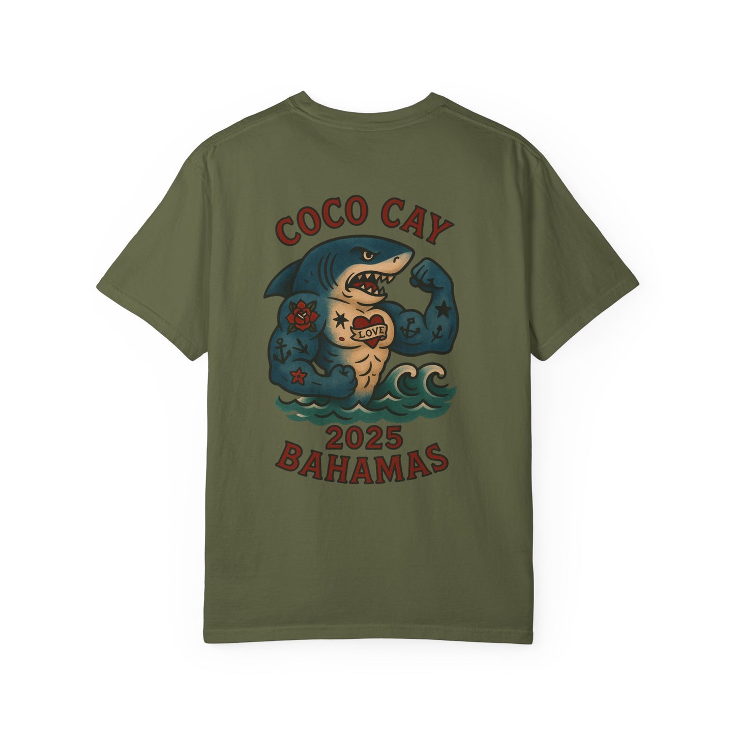 T-Shirt Alex Tattoos Coco Kay 2025 Shark Unisex Garment-Dyed
