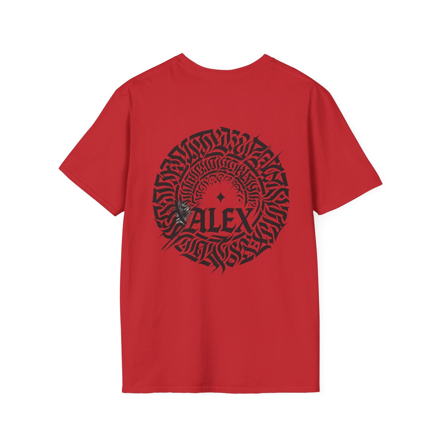 Custom Unisex Softstyle T-Shirt with Unique Abstract Design | Personalized Gift for Art Lovers, Modern Fashion, Graphic Tee, Festival Attire