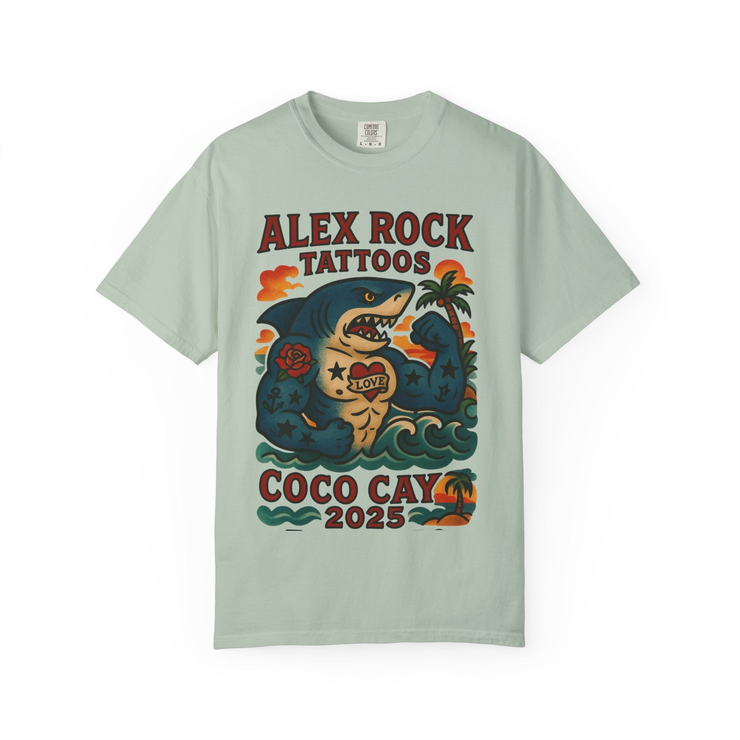 T-Shirt Alex Tattoos Coco Kay 2025 Shark Unisex Garment-Dyed