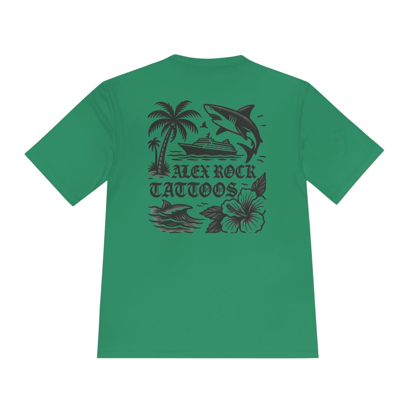 T-Shirt - Alex Rock Tattoo Design Kraqken with a Skull Moisture Wicking Unisex Tee