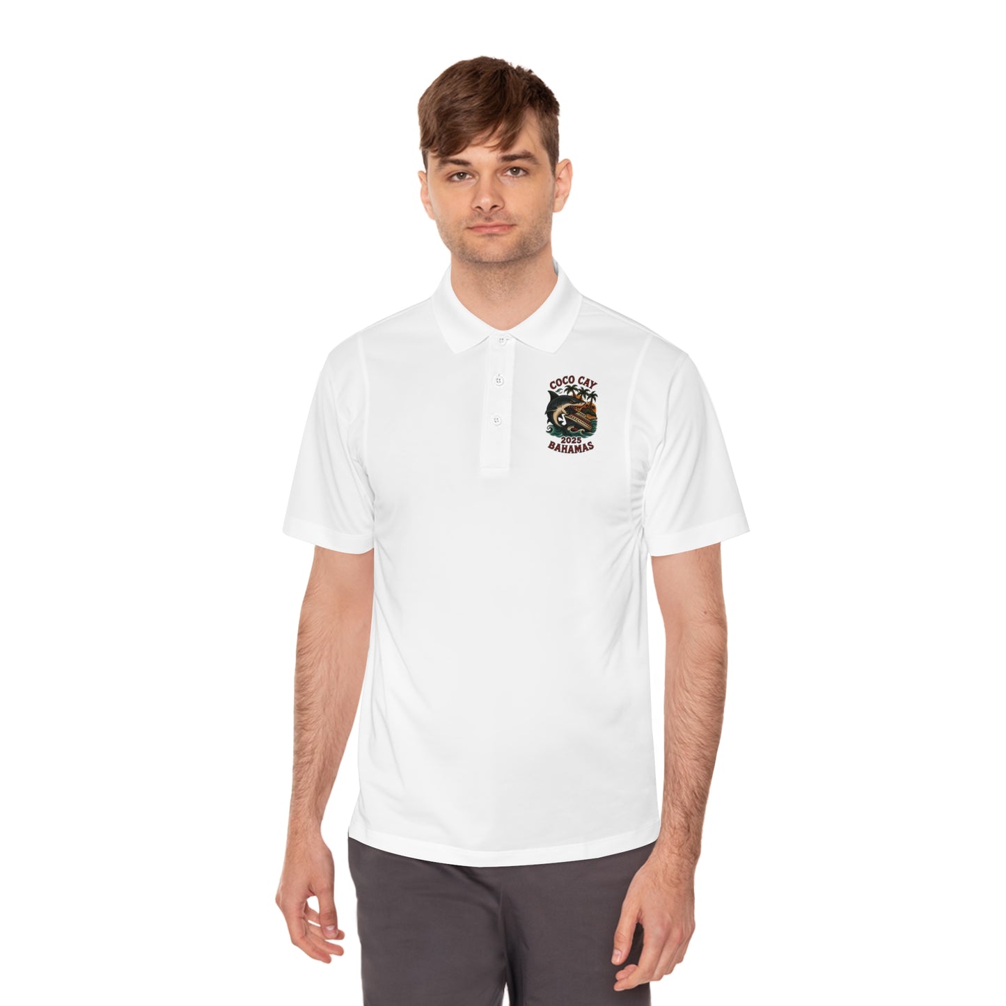 Sport Polo Shirt - Shark Design by Alex Rock