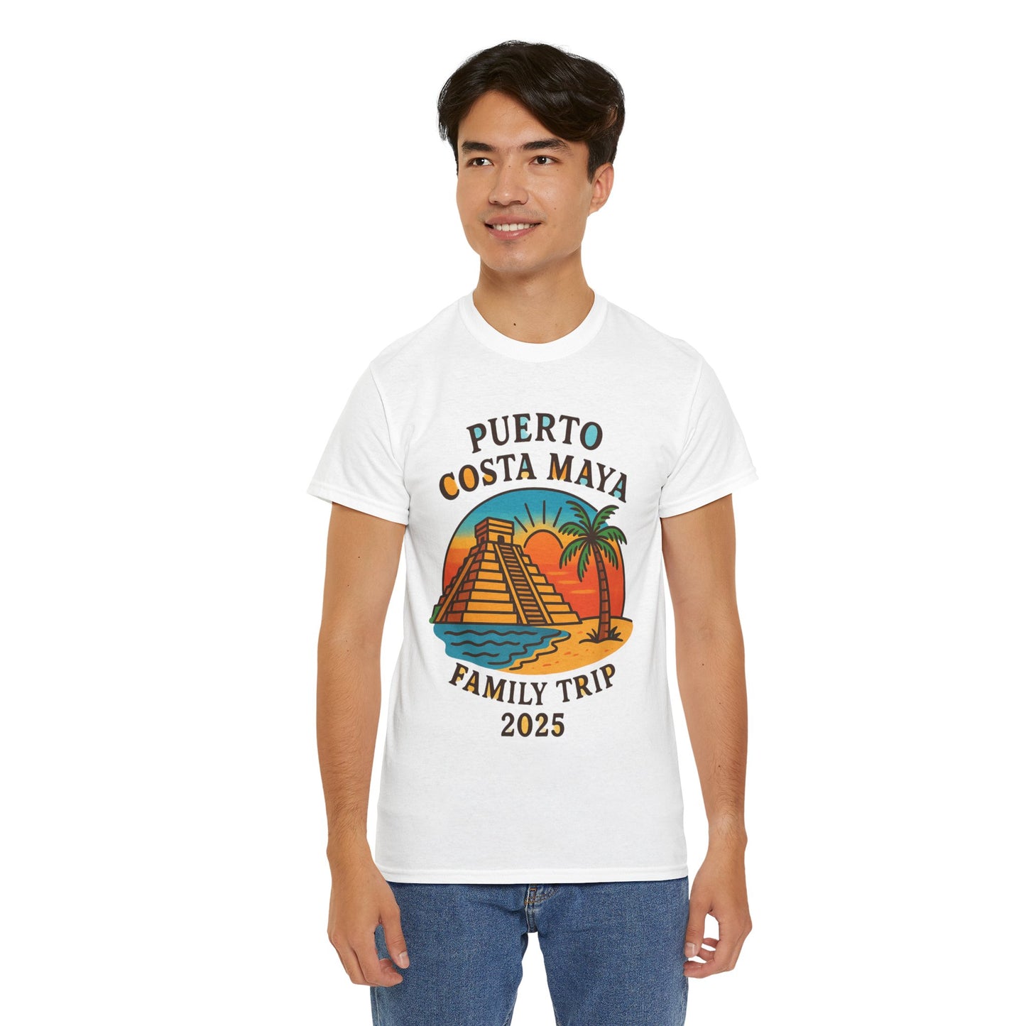 Family Trip Unisex Tee by Alex Rock Tattoos - Pueblo Costa Maya Design