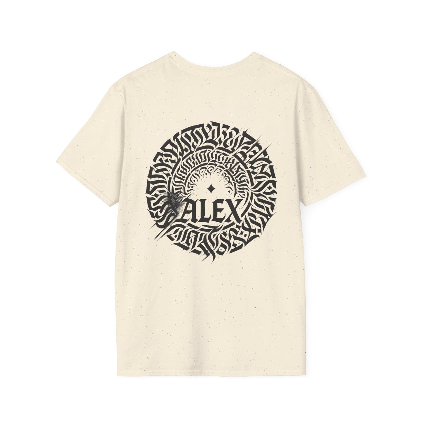 Custom Unisex Softstyle T-Shirt with Unique Abstract Design | Personalized Gift for Art Lovers, Modern Fashion, Graphic Tee, Festival Attire