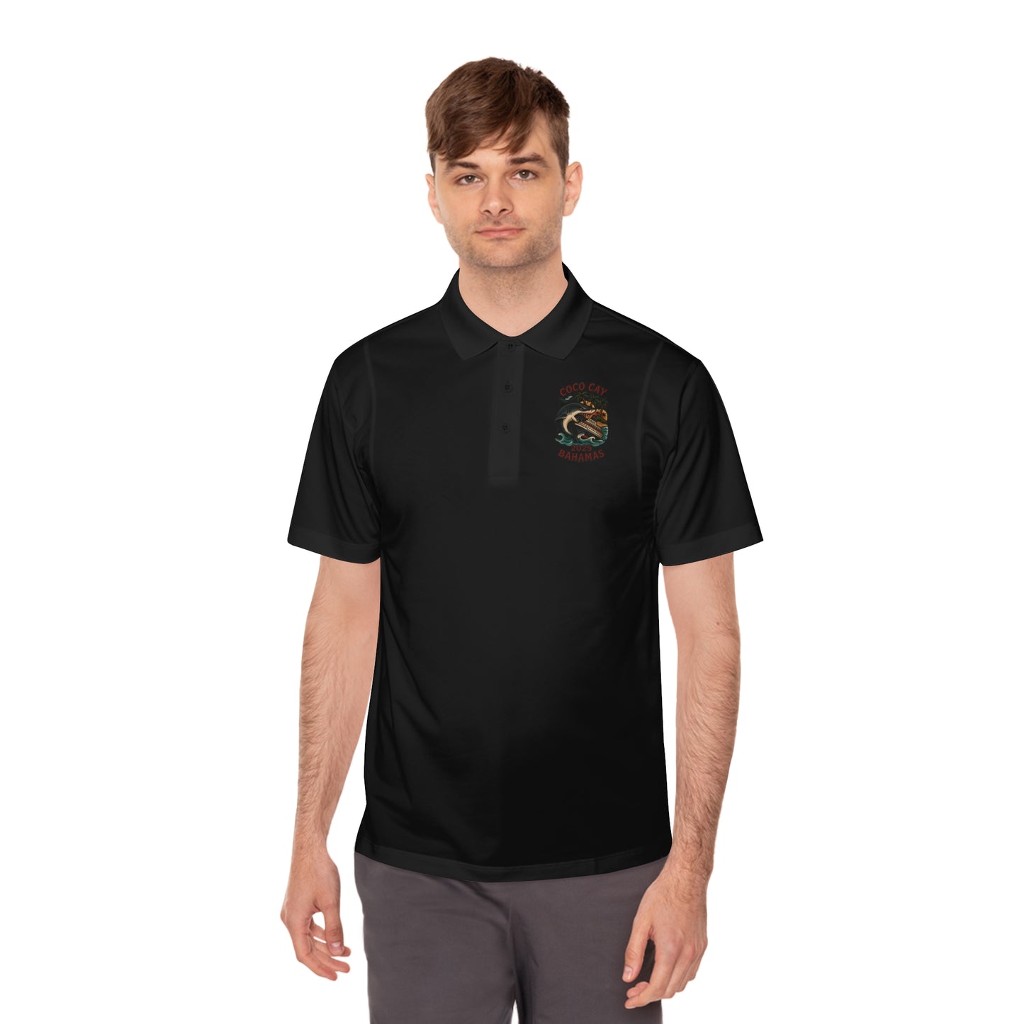 Sport Polo Shirt - Shark Design by Alex Rock