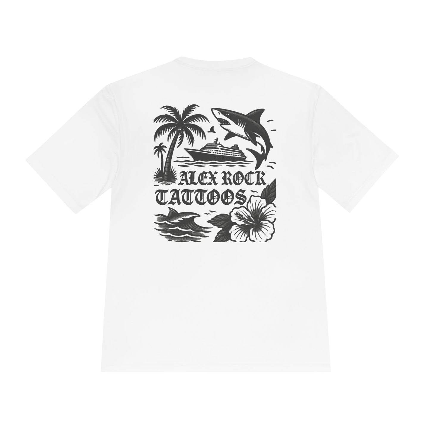 T-Shirt - Alex Rock Tattoo Design Kraqken with a Skull Moisture Wicking Unisex Tee