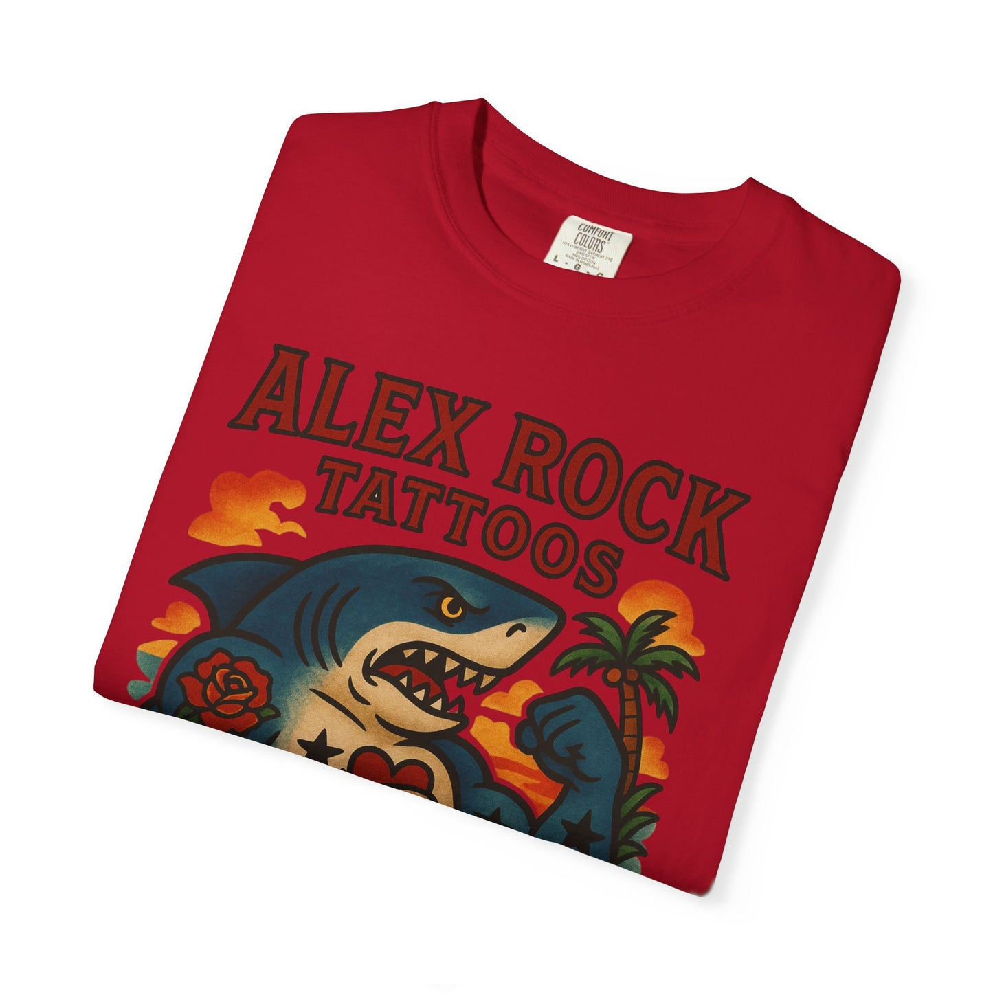T-Shirt Alex Tattoos Coco Kay 2025 Shark Unisex Garment-Dyed