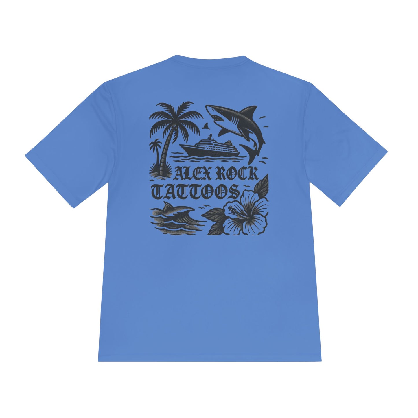 T-Shirt - Alex Rock Tattoo Design Kraqken with a Skull Moisture Wicking Unisex Tee