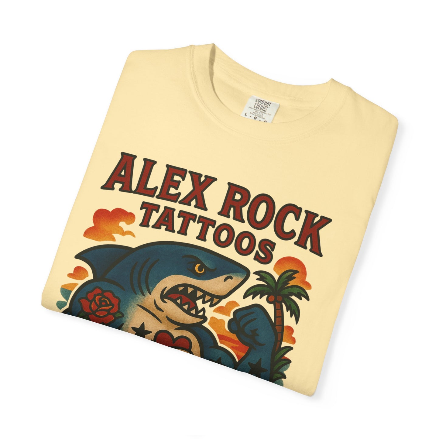 T-Shirt Alex Tattoos Coco Kay 2025 Shark Unisex Garment-Dyed