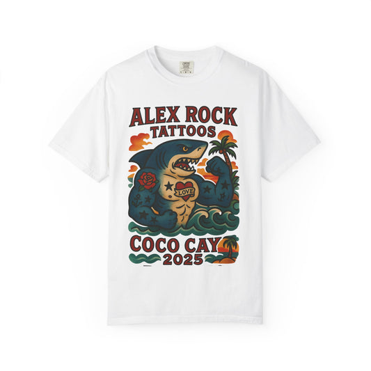 T-Shirt Alex Tattoos Coco Kay 2025 Shark Unisex Garment-Dyed