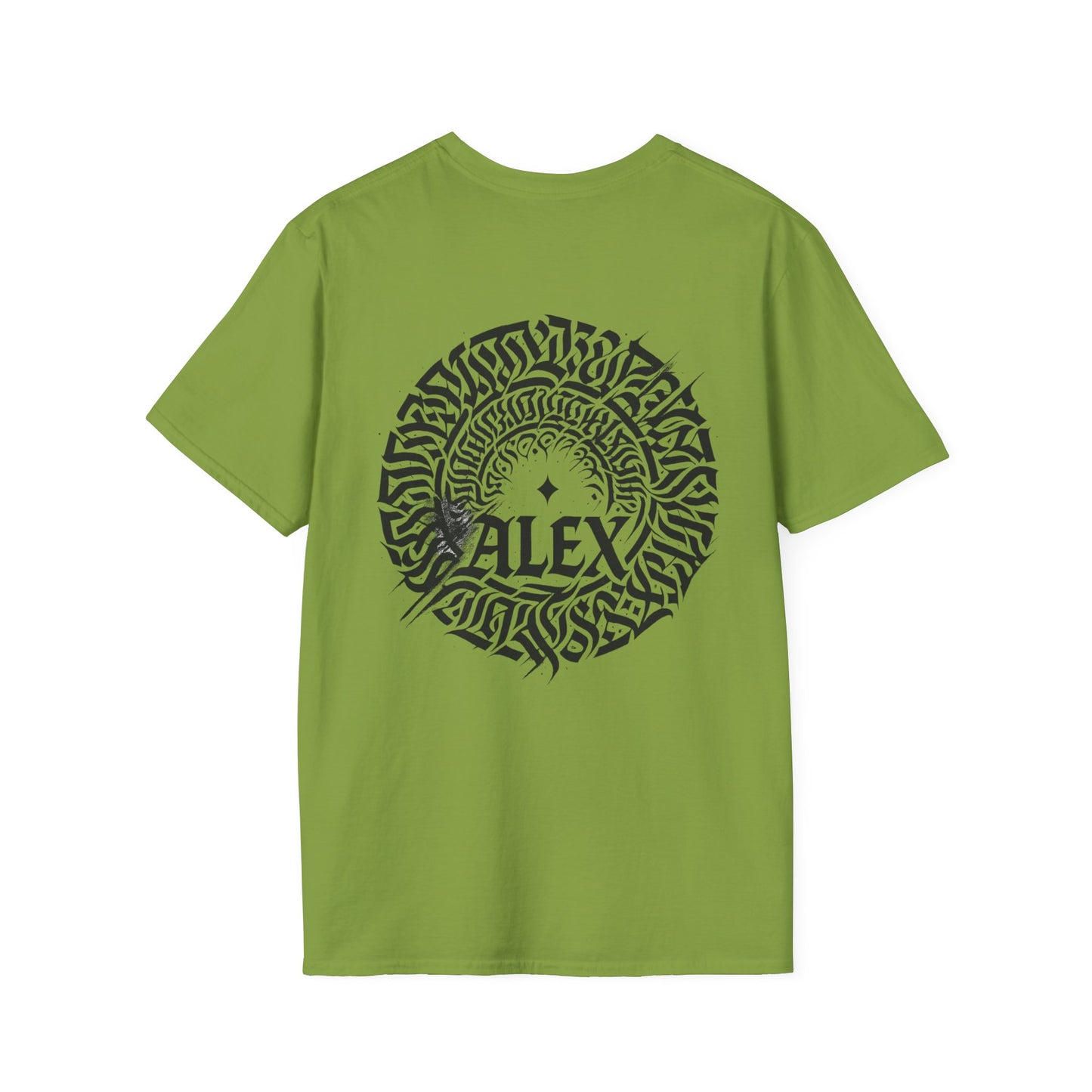 Custom Unisex Softstyle T-Shirt with Unique Abstract Design | Personalized Gift for Art Lovers, Modern Fashion, Graphic Tee, Festival Attire