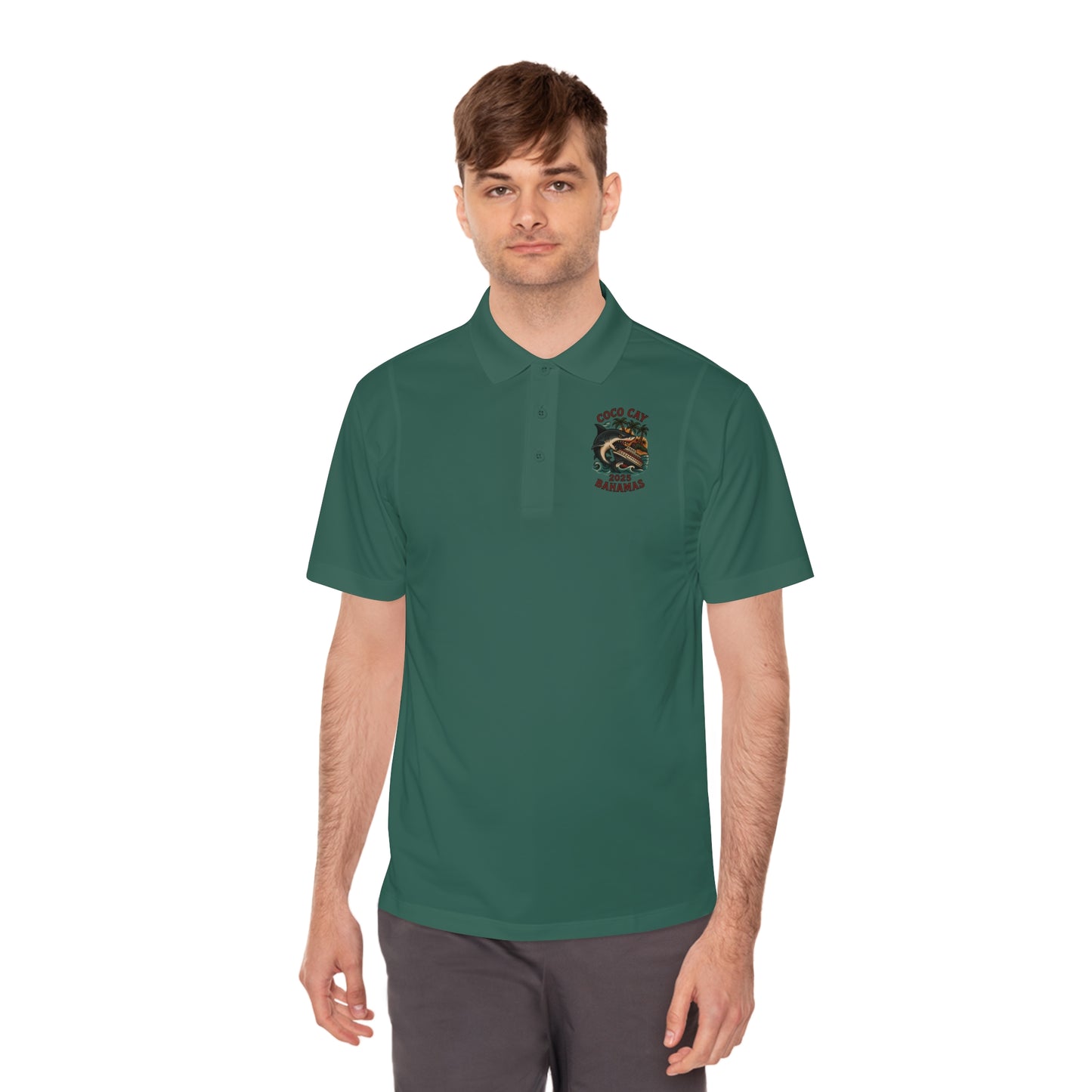 Sport Polo Shirt - Shark Design by Alex Rock