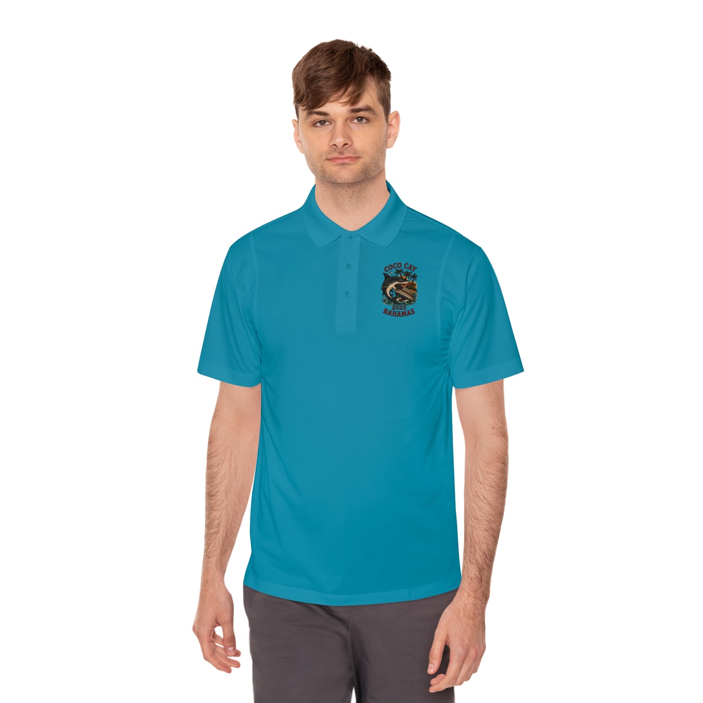Sport Polo Shirt - Shark Design by Alex Rock