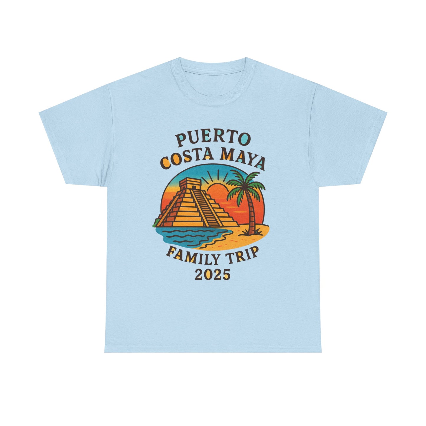 Family Trip Unisex Tee by Alex Rock Tattoos - Pueblo Costa Maya Design