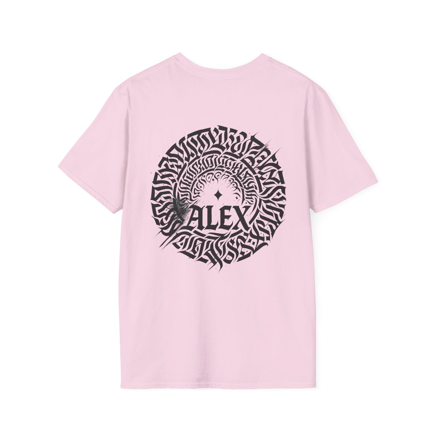 Custom Unisex Softstyle T-Shirt with Unique Abstract Design | Personalized Gift for Art Lovers, Modern Fashion, Graphic Tee, Festival Attire