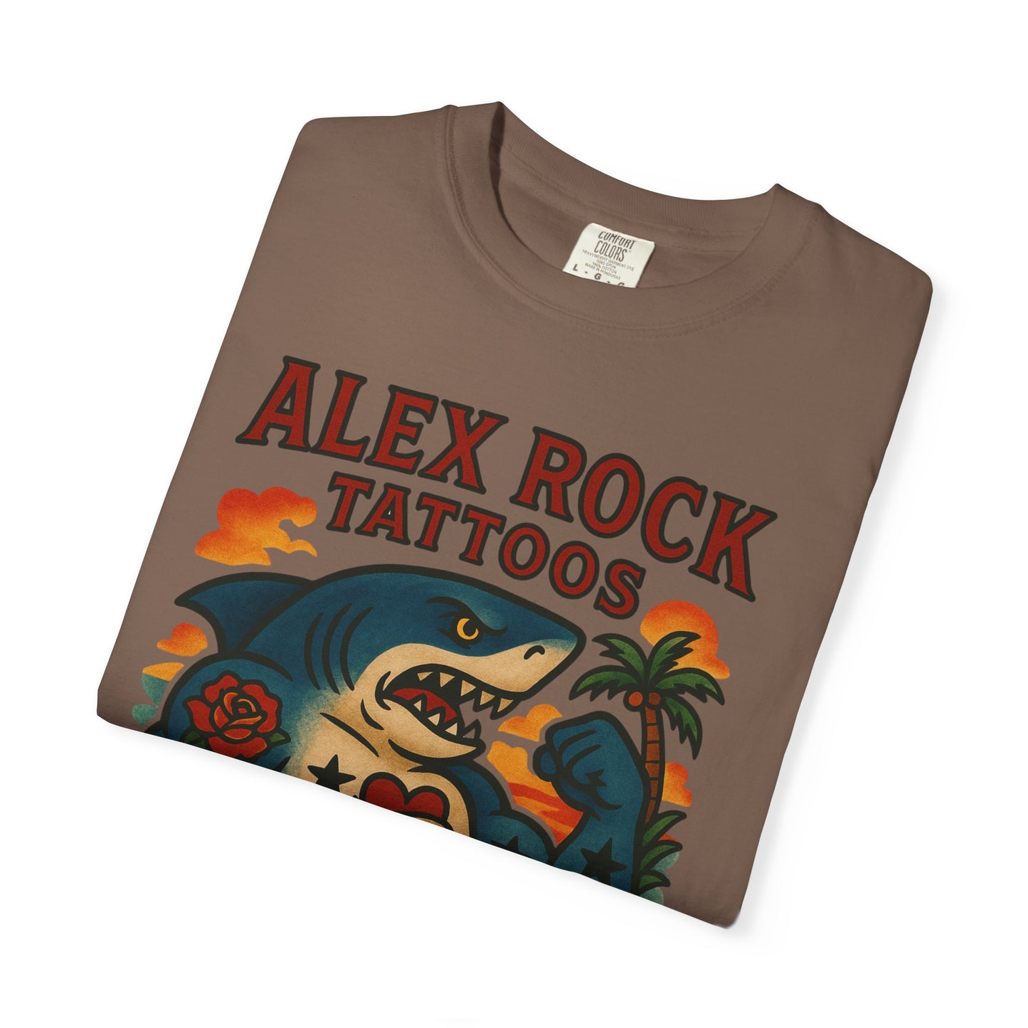 T-Shirt Alex Tattoos Coco Kay 2025 Shark Unisex Garment-Dyed