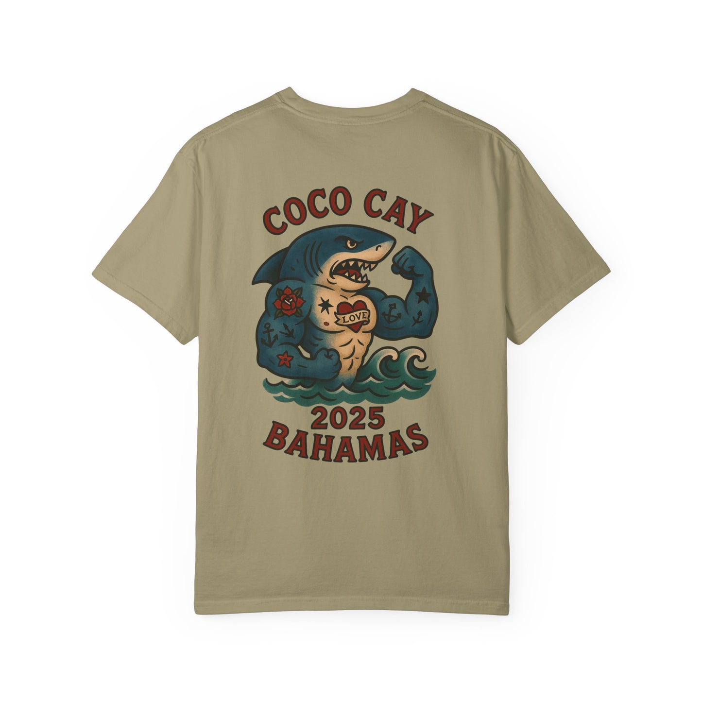 T-Shirt Alex Tattoos Coco Kay 2025 Shark Unisex Garment-Dyed