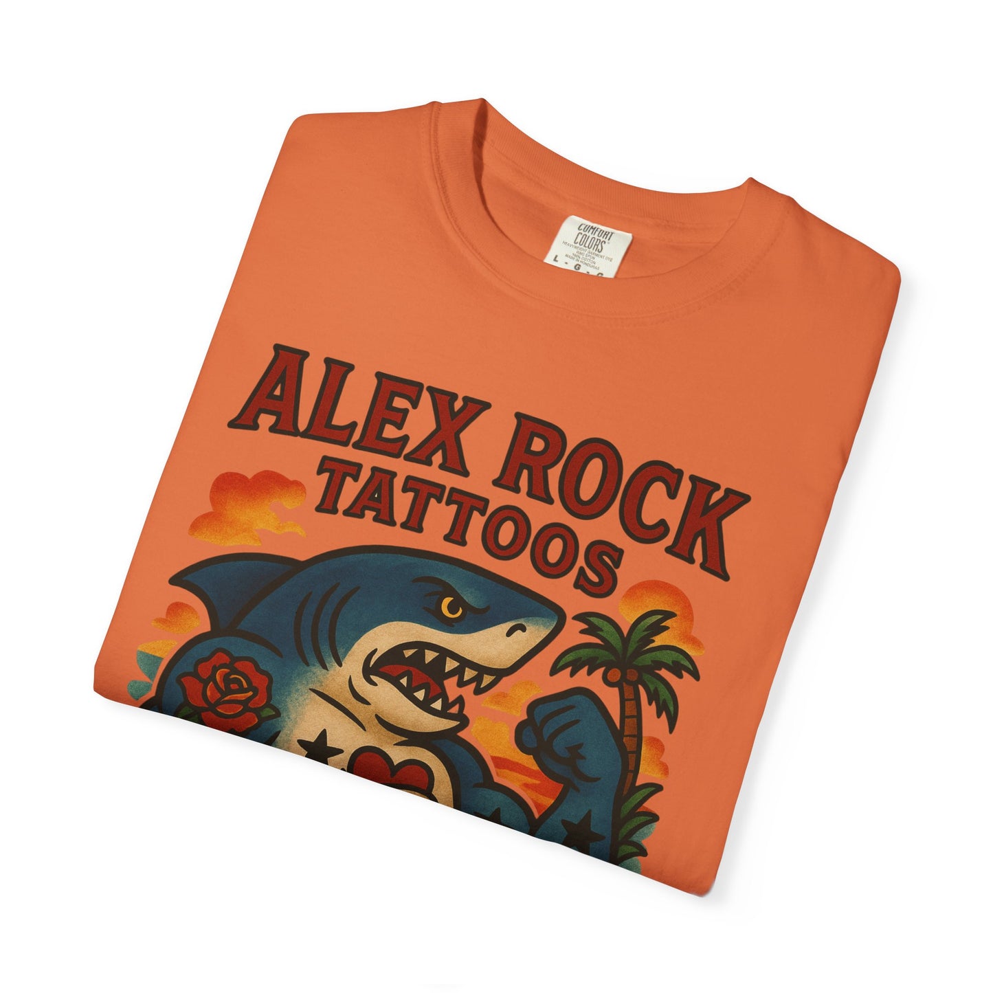 T-Shirt Alex Tattoos Coco Kay 2025 Shark Unisex Garment-Dyed