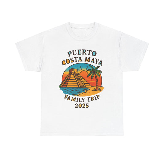 Family Trip Unisex Tee by Alex Rock Tattoos - Pueblo Costa Maya Design